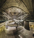 Airplane on display inside Denver International Airport terminal