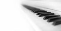 Bright White Piano Keys on Old Piano Close up High Toned Royalty Free Stock Photo