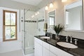 Bright white remodel bathroom Royalty Free Stock Photo