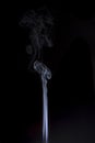 Bright white smoke with black background