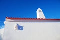 bright white wall against blue sky Royalty Free Stock Photo