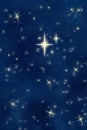 Bright wishing star night sky Royalty Free Stock Photo