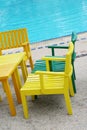 Bright wooden chairs Royalty Free Stock Photo