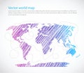 Bright world map seaway template vector Royalty Free Stock Photo