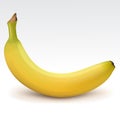 Bright yellow banana