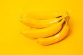 Bright yellow banana