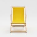 Bright yellow beach chair Royalty Free Stock Photo