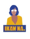 Bright Yellow And Blue Ikaw Nat T-shirt