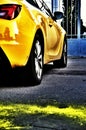 Bright Yellow Car