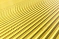Bright yellow corrugated metal roof