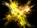 Bright yellow explosion abstract fractal effect light background Royalty Free Stock Photo