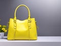 A Bright Yellow Handbag that Takes the Show.