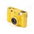 Bright Yellow Handheld Camera Royalty Free Stock Photo