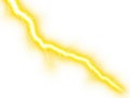 Bright yellow lightning bolt on white background Royalty Free Stock Photo