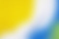 Bright yellow lo-fi grain gradient texture. Blue gradient background.