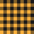 Bright yellow lumberjack plaid pattern, vector illustration Royalty Free Stock Photo