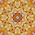 Bright yellow orange seamless pattern with imitation of volumetric texture of stones.