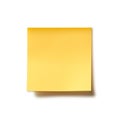 Bright yellow post-it on a gray background Royalty Free Stock Photo
