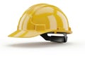 Bright yellow protective hard hat for construction site safety and personal head protection Royalty Free Stock Photo