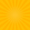 Bright yellow rays background. Comics, pop art style. Vector Royalty Free Stock Photo