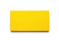 Bright yellow rectangle isolated on white background Royalty Free Stock Photo