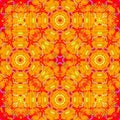 Bright yellow and red saturated, oriental orange pattern