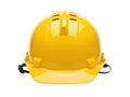 Bright yellow safety helmet with adjustable straps Royalty Free Stock Photo