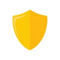 Bright Yellow Shield Icon on White Background Royalty Free Stock Photo