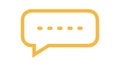 Yellow Speech Bubble Chat Message Icon, vector design Generative AI Royalty Free Stock Photo