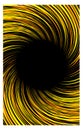 Bright yellow speed lines. Spiral motion background