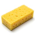 Bright yellow sponge with textured surface for cleaning purposes Royalty Free Stock Photo