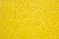 bright yellow terrazzo floor with detailed texture