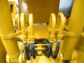 Bright Yellow Tractor Closeup Construction Royalty Free Stock Photo