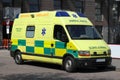 Bright yellow UK Ambulance