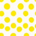 Bright yellow uneven circles pattern on clean white background creating a playful and lively vibrant texture perfect for cheerful Royalty Free Stock Photo