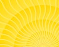 Bright yellow wavy sun ray light burst vector