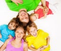 Bright young family top view Royalty Free Stock Photo