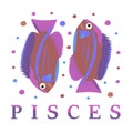 Bright zodiac sign of Pisces
