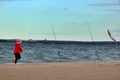 Brighten Le Sands Beach-The little girl in red chased the seagull