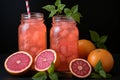 Brighten up your day with refreshing yellow grapefruit cocktails in elegant tall glasses