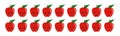 Illustrate fruit emoji of apple expressing smile, cry, surprise, sleepy, and disgust. Royalty Free Stock Photo