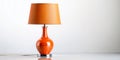 Brighten Your Space with a Modern Orange Table Lamp A Stylish and Contemporary Lighting Solution for Home Decor Royalty Free Stock Photo