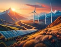 Brighter Future- Renewable Energy Illuminating Tomorrow Royalty Free Stock Photo