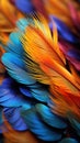 Brightl multi-colored feathers