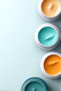 Artistic illustration of vibrant antioxidant cream textures in modern colors with clear space for branding Royalty Free Stock Photo