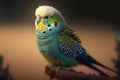 Brightly colored Australian budgerigar