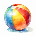 A brightly colored beach ball is a fun summertime toy, but it la