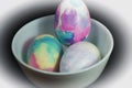 Colored Easter Eggs holiday background Royalty Free Stock Photo