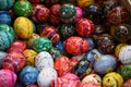 brightly colored easter eggs in Sorbian style