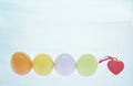 Brightly colored Easter ornaments